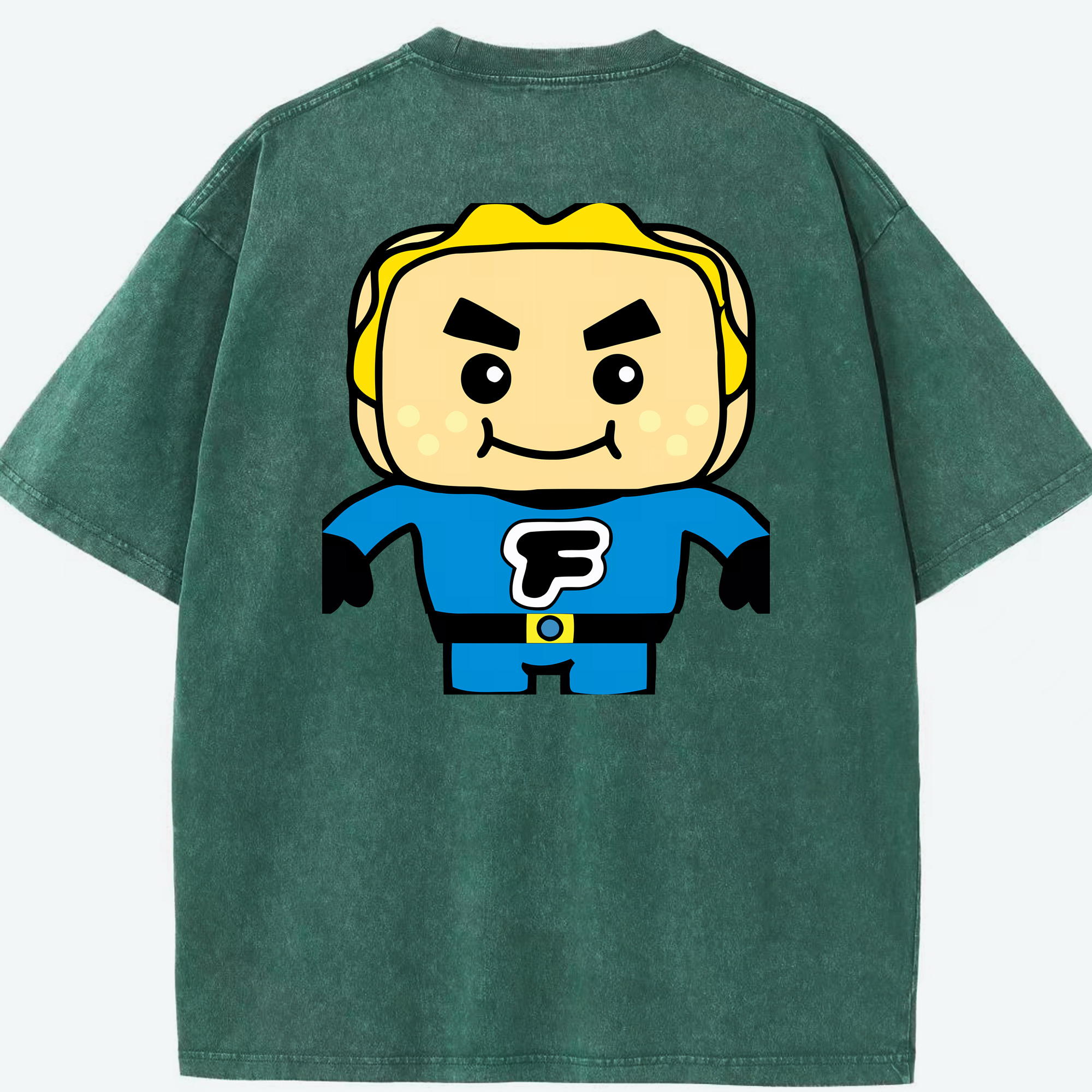 （画像用） アンパンマン Anpanman 綿100% ヴィンテージ風 半袖Tシャツ（背面プリント）